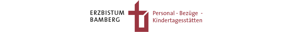 Schriftzug im Kopf der Homepage der Hauptabteilung Personal - Bezüge - Kindertagesstätten des Erzbistums Bamberg